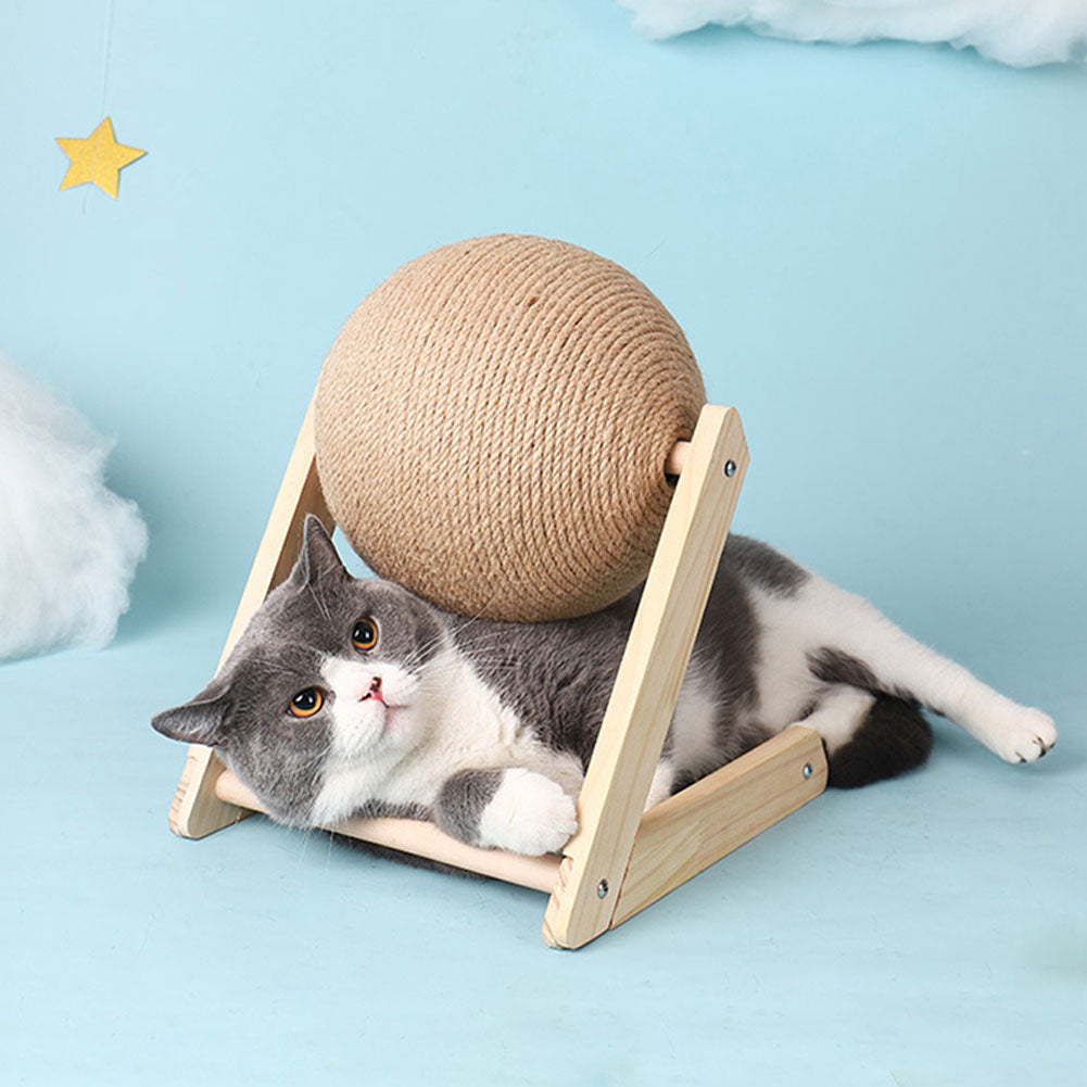 Cat Scratching Ball Natural Sisal Scratcher Pet Toy, CT0681