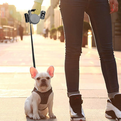 5m Retractable Dog Leash with LED Flashlight & Waste Bag Dispenser