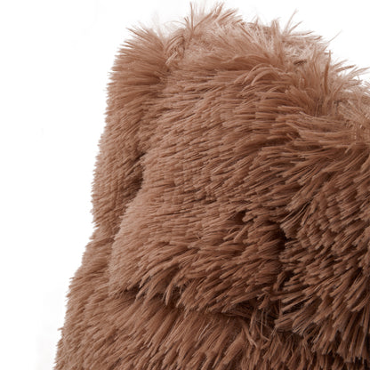 Soft Plush Round Pet Bed with Thickened Filling and Non-Slip Base