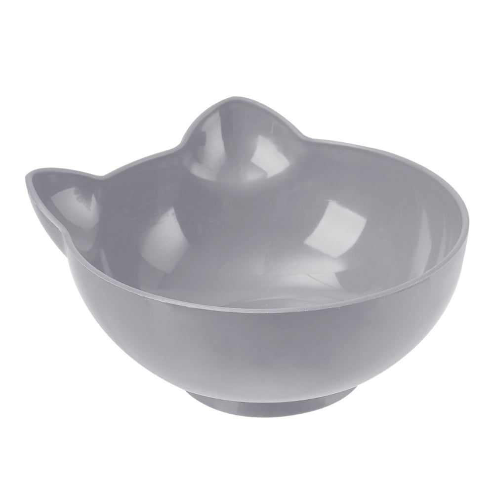 3-in-1 Pet Feeder with Automatic Water Refill – Tilted Double Bowls for Cats & Dogs – Non-Tip Design with Paw Print Detail