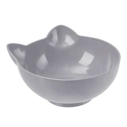 3-in-1 Pet Feeder with Automatic Water Refill – Tilted Double Bowls for Cats & Dogs – Non-Tip Design with Paw Print Detail