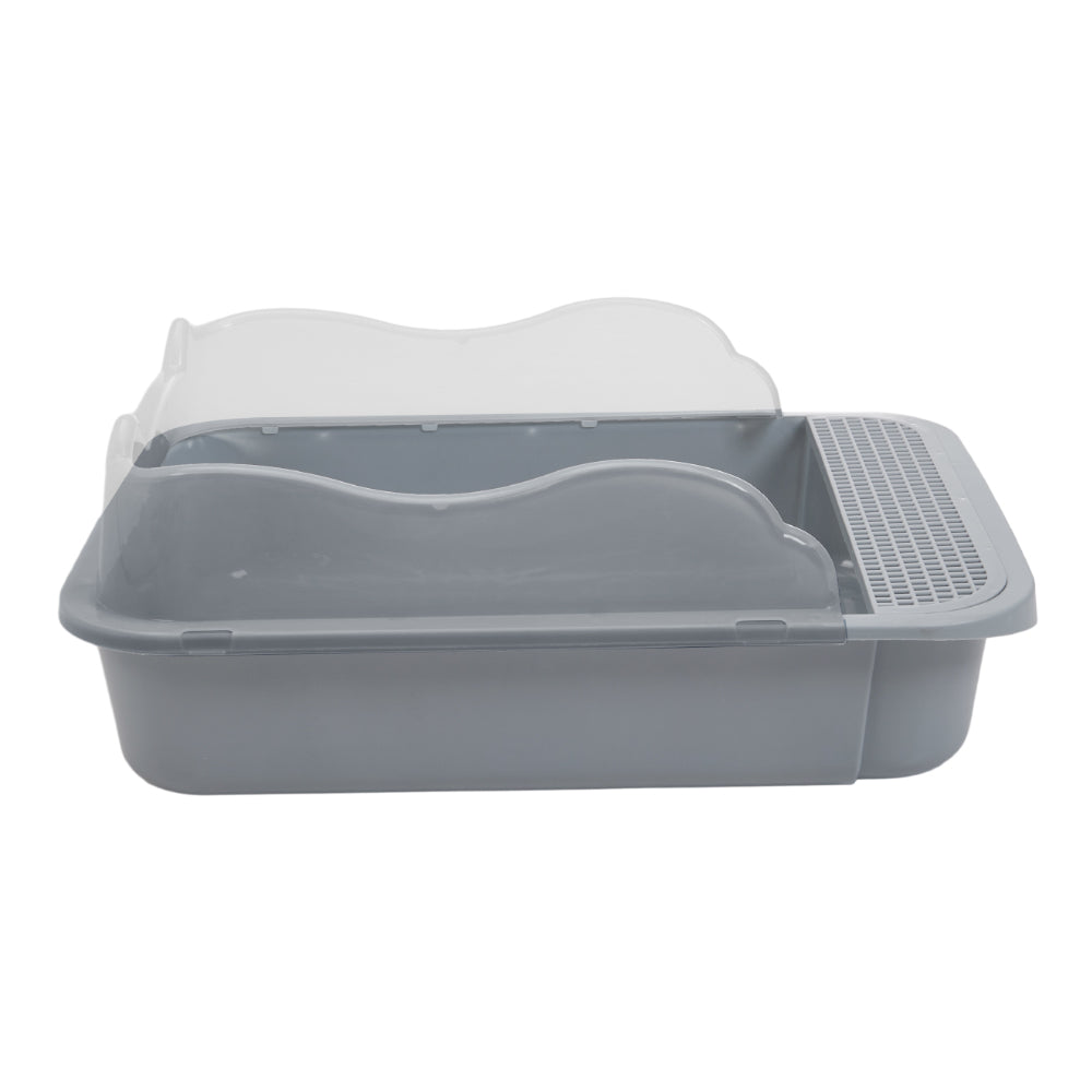 Semi-Closed Cat Litter Box – Splash-Proof, Odour Control, Travel-Friendly, for Large Cats