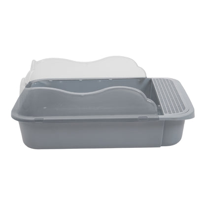 Semi-Closed Cat Litter Box – Splash-Proof, Odour Control, Travel-Friendly, for Large Cats