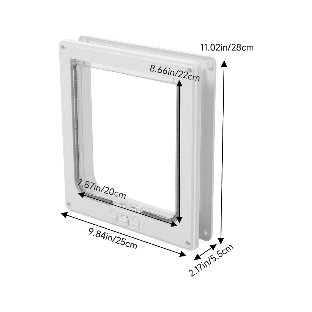 Pet Door with Rotary 4-Way Locking – Magnetic Closure, Durable ABS Material, Easy Installation for Large Pets