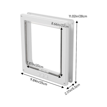 Pet Door with Rotary 4-Way Locking – Magnetic Closure, Durable ABS Material, Easy Installation for Large Pets