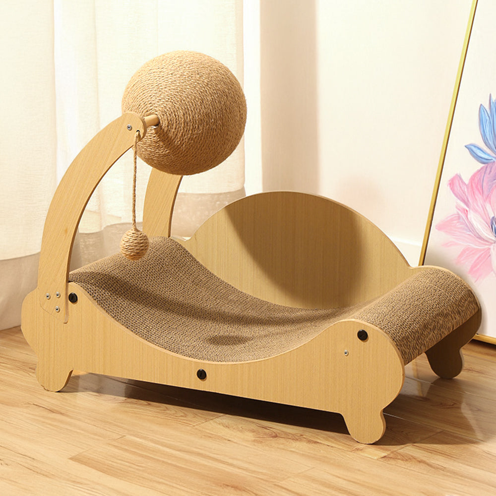 3-in-1 Cat Scratcher Bed – Cozy Resting Spot with Scratching and Play Features