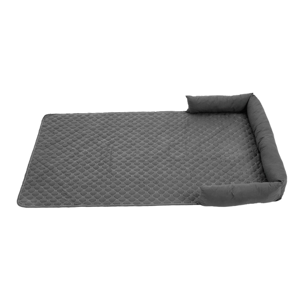 Waterproof Pet Bed Furniture Protector Mat with Pillow – Sofa Cover for Dogs & Cats