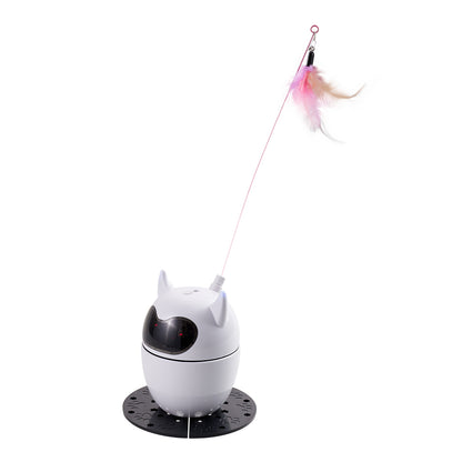 Rechargeable Automatic Cat Laser Toy with Remote Control – Interactive Fun with Adjustable Speed and Laser Patterns