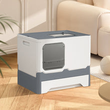 Enclosed Cat Litter Box with Pull-Out Drawer and Scoop – Privacy-Focused, Easy-Clean Design