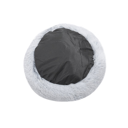 Soft Plush Semi-Enclosed Pet Bed – Cozy Retreat for Cats and Small Dogs