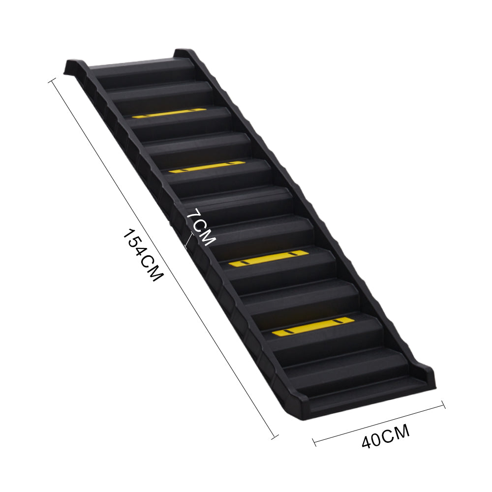 Folding Pet Ramp for Dogs – Lightweight Portable Stairs with Non-Slip Surface and Safety Rails