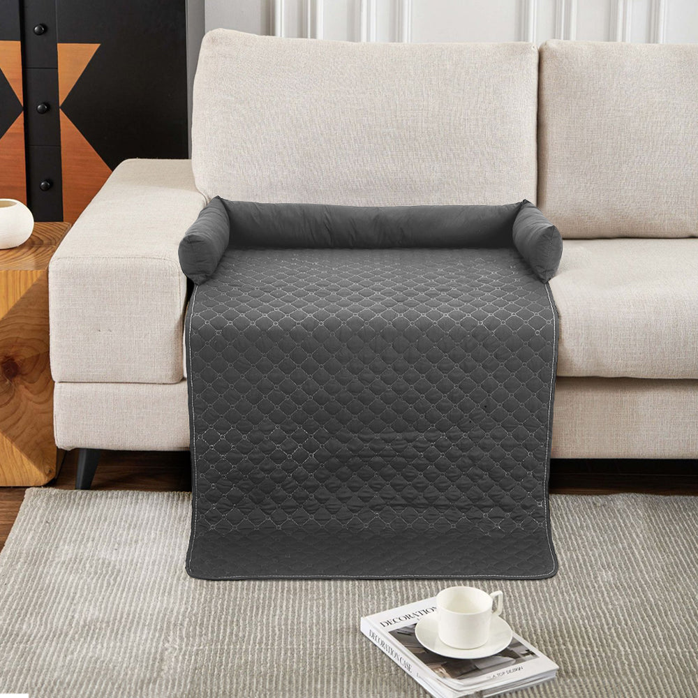 Waterproof Pet Bed Furniture Protector Mat with Pillow – Sofa Cover for Dogs & Cats