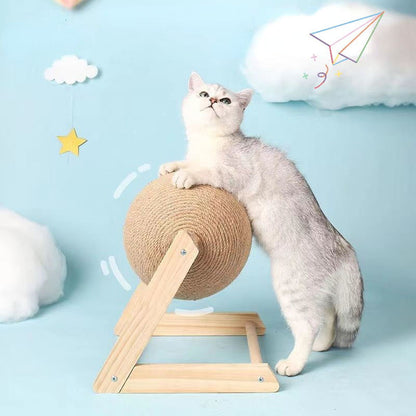 Cat Scratching Ball Natural Sisal Scratcher Pet Toy, CT0681