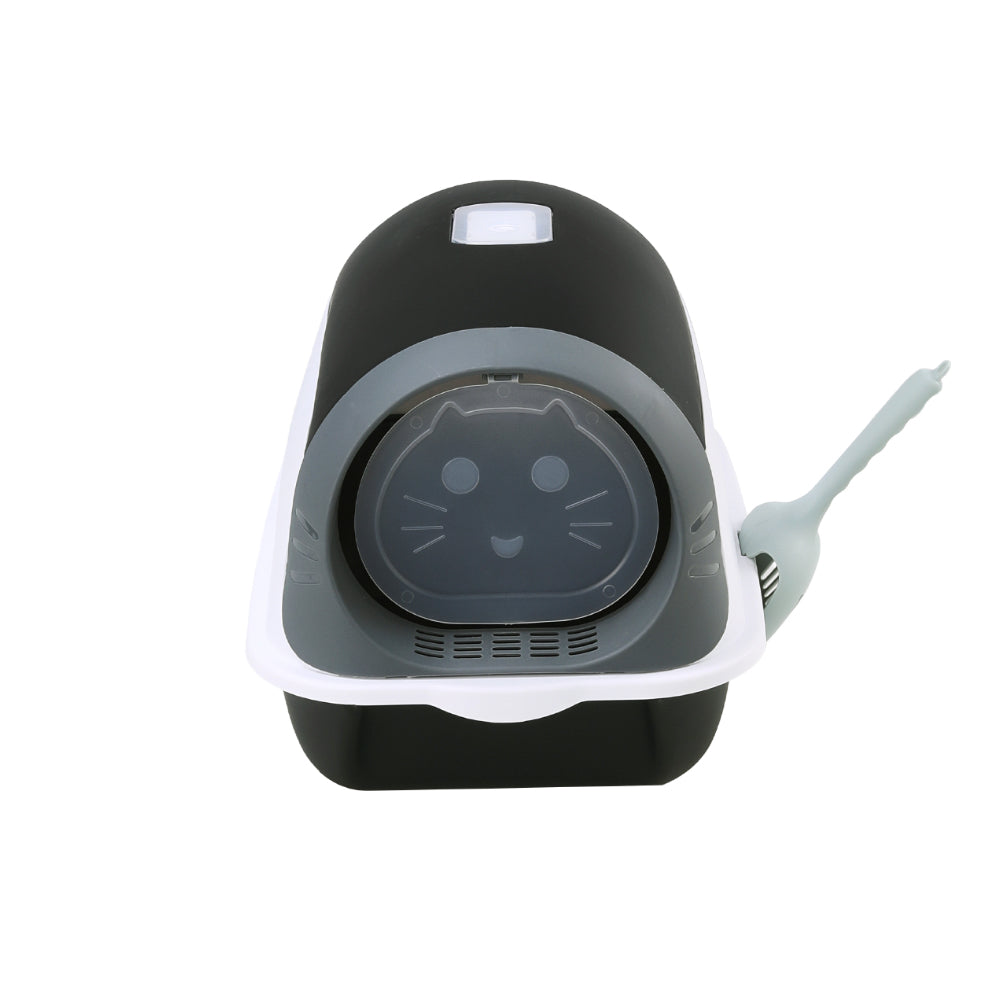 Detachable Hooded Cat Litter Box with Flip Top, Odour Control & Scoop – Compact & Easy Clean Design