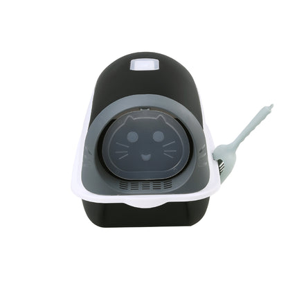 Detachable Hooded Cat Litter Box with Flip Top, Odour Control & Scoop – Compact & Easy Clean Design