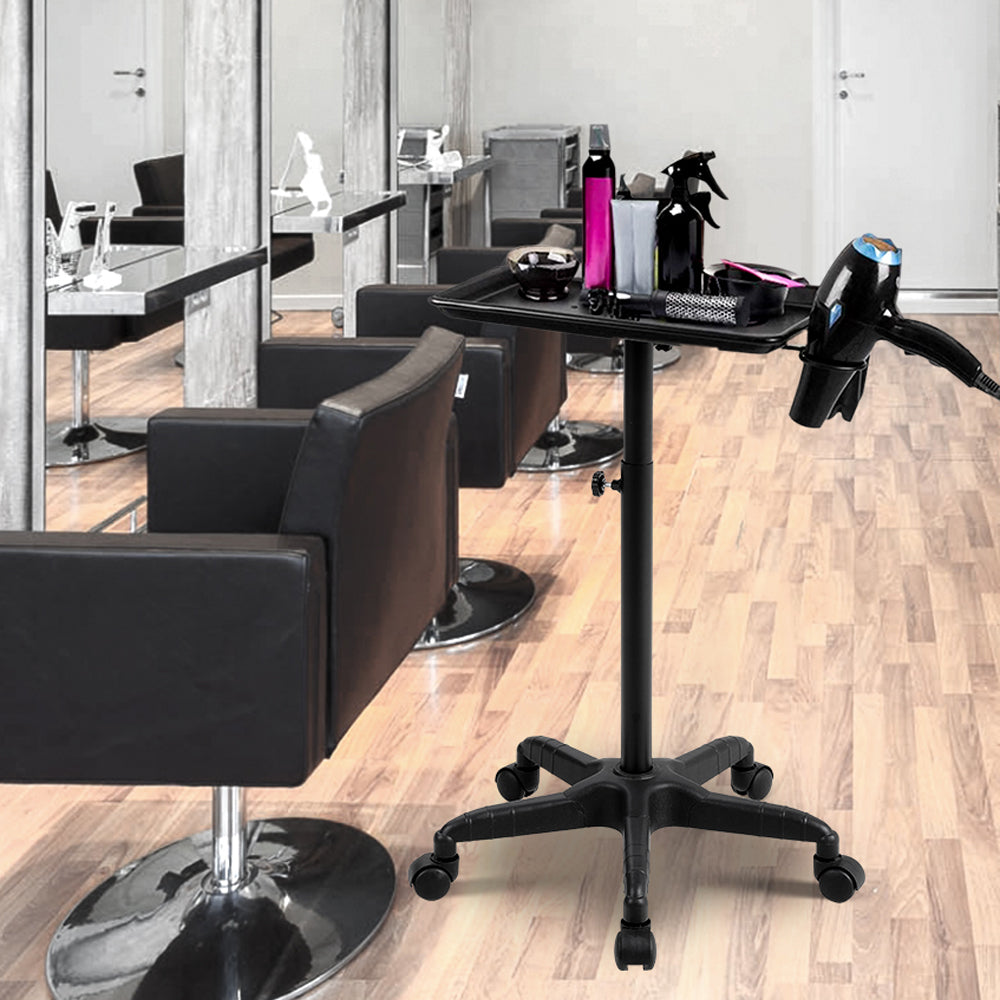 Adjustable Salon Tray Cart with Wheels – Mobile, Heat-Resistant, and Easy to Clean