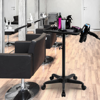 Adjustable Salon Tray Cart with Wheels – Mobile, Heat-Resistant, and Easy to Clean