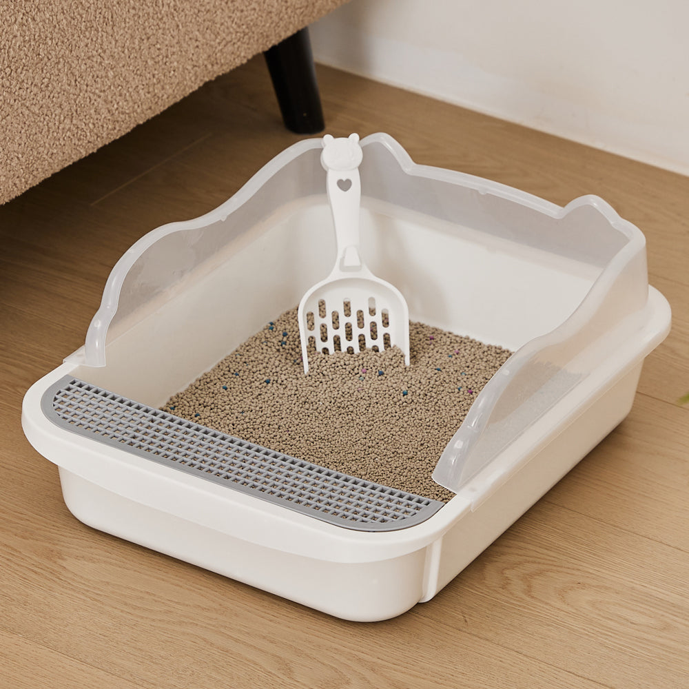 Semi-Closed Cat Litter Box – Splash-Proof, Odour Control, Travel-Friendly, for Large Cats