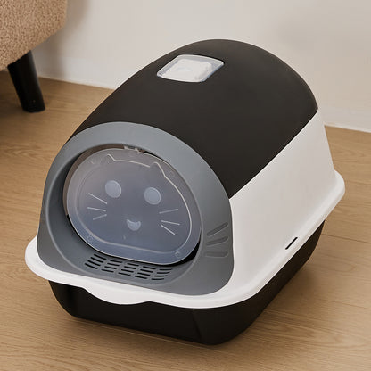 Detachable Hooded Cat Litter Box with Flip Top, Odour Control & Scoop – Compact & Easy Clean Design