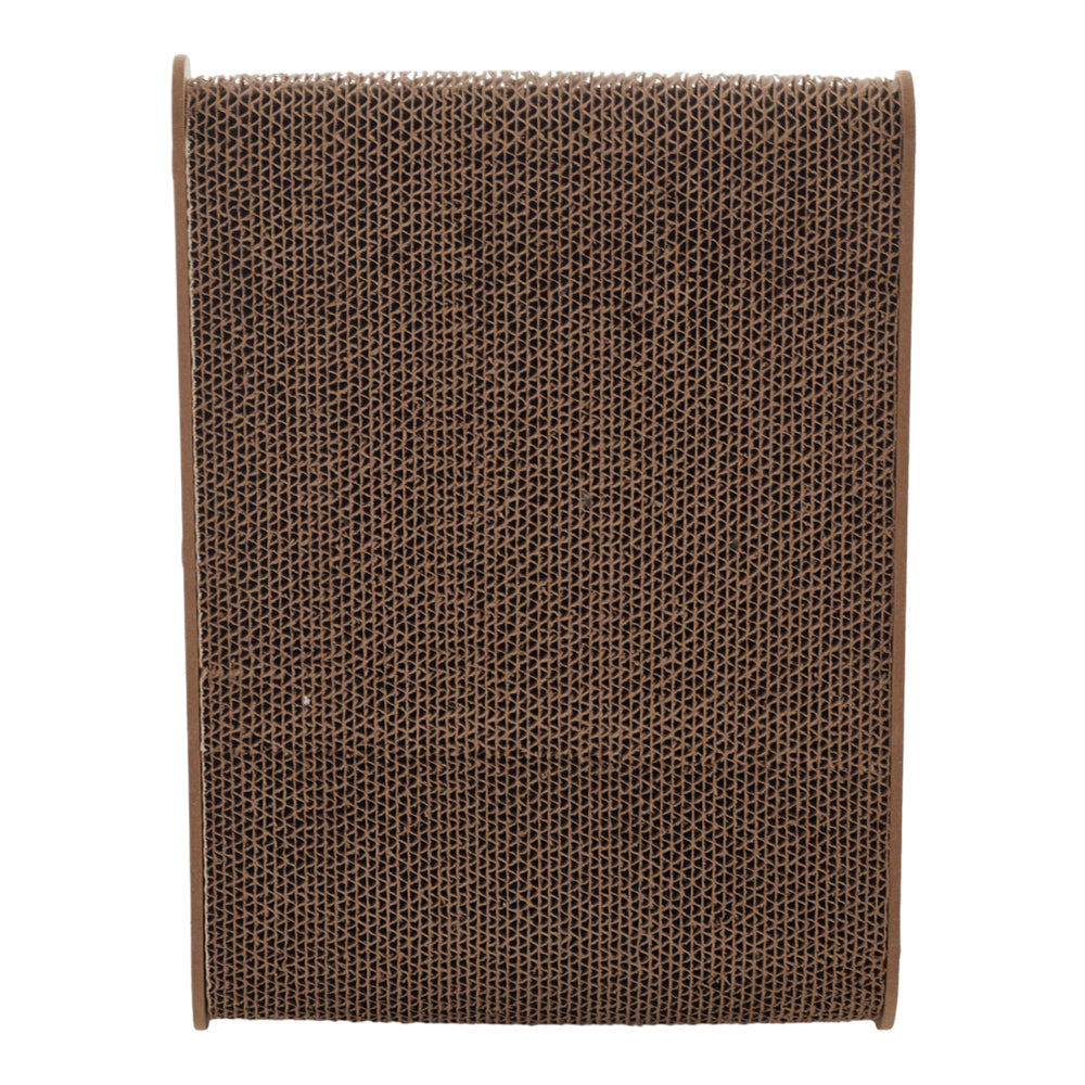 L-Shaped Corrugated Cat Scratching Pad with Interactive Ball Toy