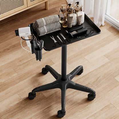 Adjustable Salon Tray Cart with Wheels – Mobile, Heat-Resistant, and Easy to Clean