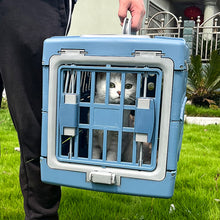 Foldable Hard-Shell Pet Travel Carrier with Ventilation and Lockable Front Door – Ideal for Vet Visits & Short Trips