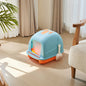 Durable Flip-Top Cat Litter Box with Odour Control & Scoop