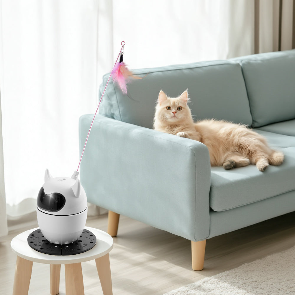 Rechargeable Automatic Cat Laser Toy with Remote Control – Interactive Fun with Adjustable Speed and Laser Patterns