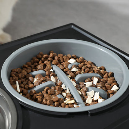 Height Adjustable Elevated Pet Feeder wiHeight Adjustable Elevated Pet Feeder with Stainless Steel Bowls – 2 Bowls, Removable Designth Two Bowls and Stand, WM0213