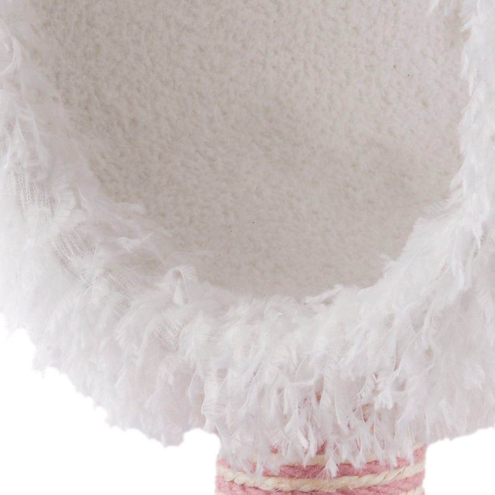 Flamingo Cat Scratching Post with Sisal Rope, Cozy Nest & Hanging Toy Ball – Space-Saving Design