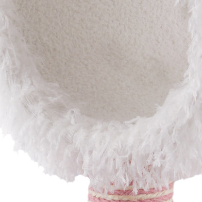 Flamingo Cat Scratching Post with Sisal Rope, Cozy Nest & Hanging Toy Ball – Space-Saving Design