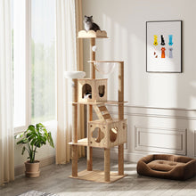 Cat Tree with Perches, Condo & Acrylic Capsule – Sturdy MDF Structure with Hemp Rope Posts – Ideal for Active Cats