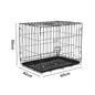 Foldable Wire Pet Crate with Dual Doors and Removable Tray – Secure & Easy-Clean Kennel for Small Pets