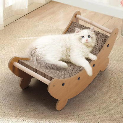 2-in-1 Cat Scratching Board & Lounge Bed – Creative Moon-Shaped Design