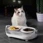 Tilt-Adjustable Ceramic Double Bowl Pet Feeder – Ergonomic Design for Cats and Dogs
