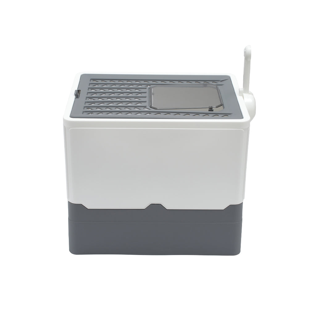 Enclosed Cat Litter Box with Pull-Out Drawer and Scoop – Privacy-Focused, Easy-Clean Design