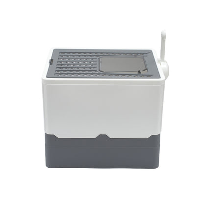 Enclosed Cat Litter Box with Pull-Out Drawer and Scoop – Privacy-Focused, Easy-Clean Design