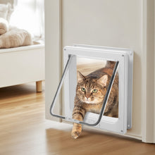 Pet Door with Rotary 4-Way Locking – Magnetic Closure, Durable ABS Material, Easy Installation for Large Pets