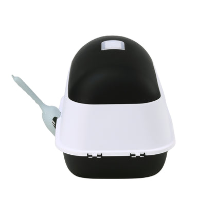 Detachable Hooded Cat Litter Box with Flip Top, Odour Control & Scoop – Compact & Easy Clean Design