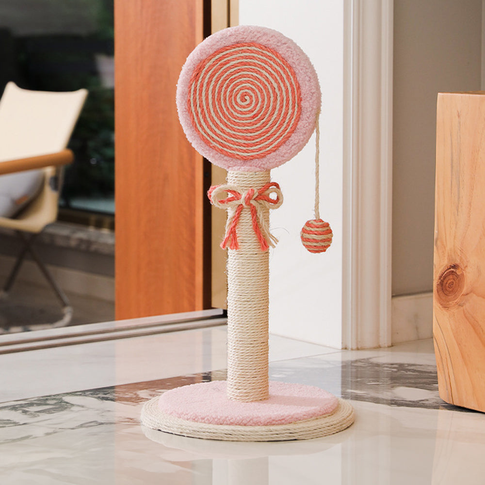 Lollipop Sisal Cat Scratching Post with Toy Ball – Durable, Fun & Comfortable