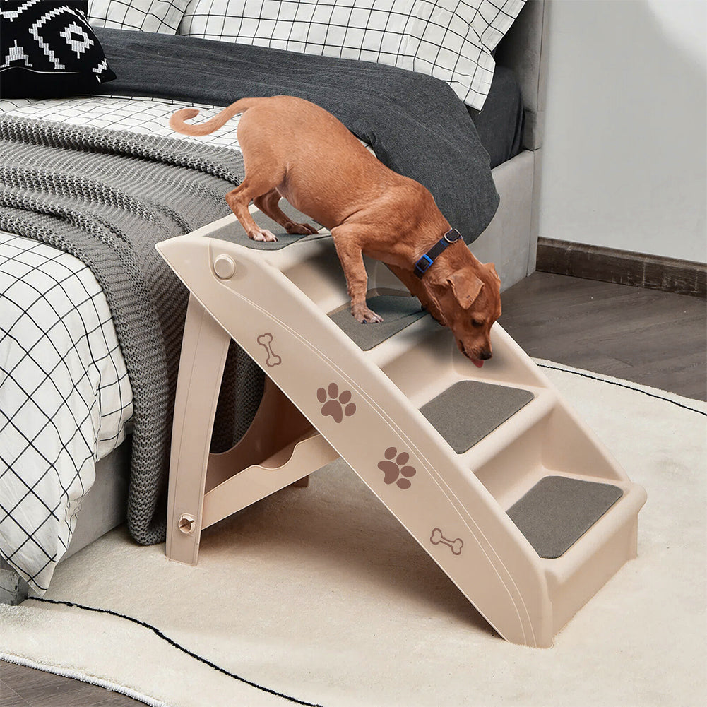4-Step Foldable Pet Stairs - Durable Indoor Climbing Ladder for Cats & Dogs