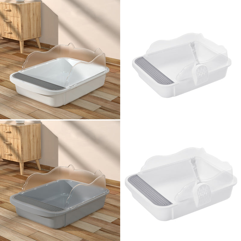 Semi-Closed Cat Litter Box – Splash-Proof, Odour Control, Travel-Friendly, for Large Cats