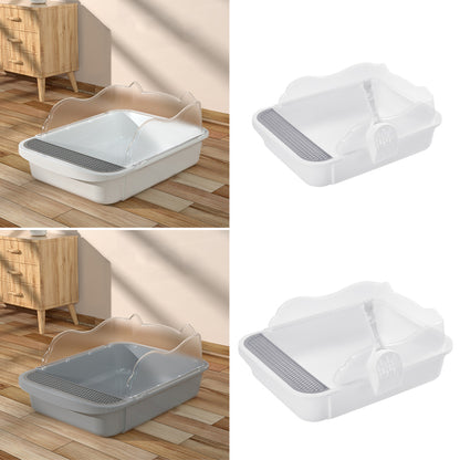 Semi-Closed Cat Litter Box – Splash-Proof, Odour Control, Travel-Friendly, for Large Cats