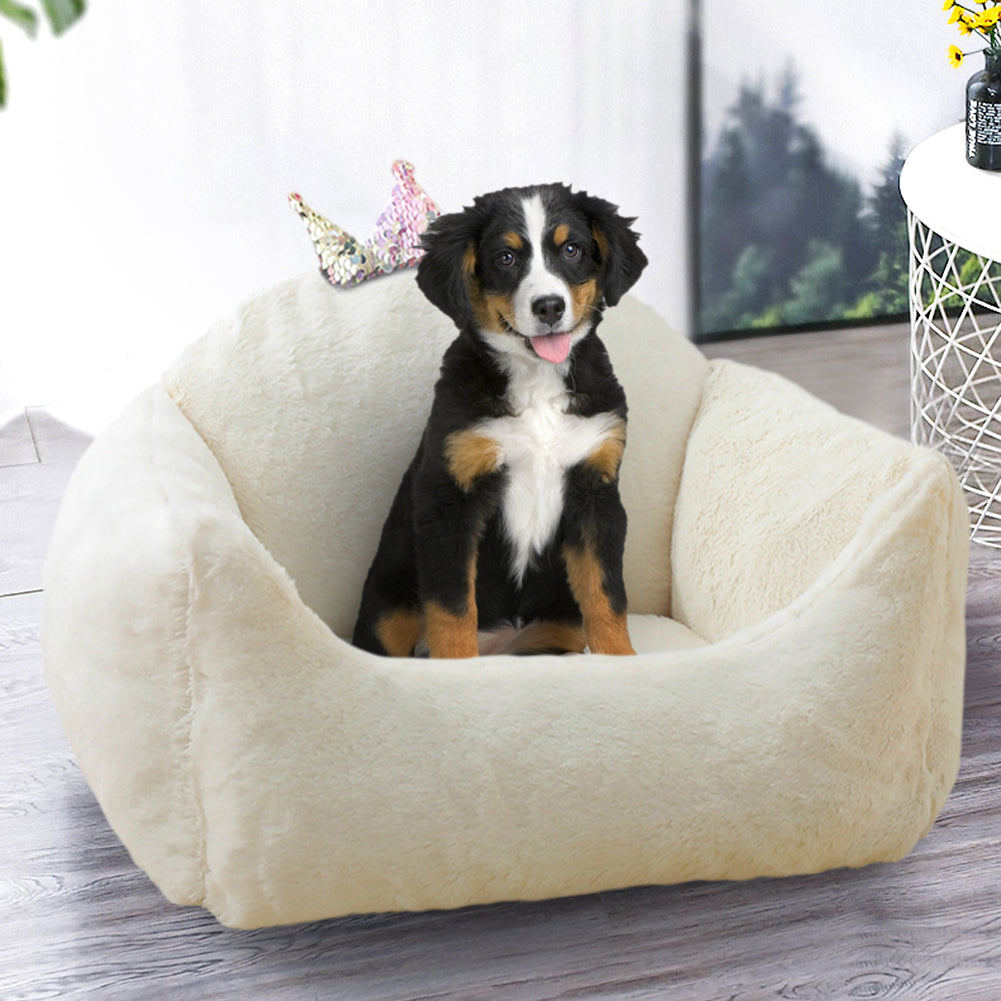 Soft Plush Crown Pet Bed – Cozy, Cushioned Throne for Cats and Small Dogs