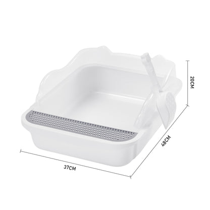 Semi-Closed Cat Litter Box – Splash-Proof, Odour Control, Travel-Friendly, for Large Cats