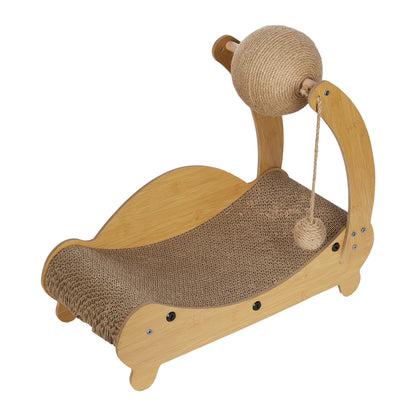 3-in-1 Cat Scratcher Bed – Cozy Resting Spot with Scratching and Play Features