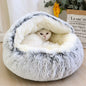 Cozy Plush Pet Bed – Soft, Semi-Enclosed Retreat for Cats & Dogs