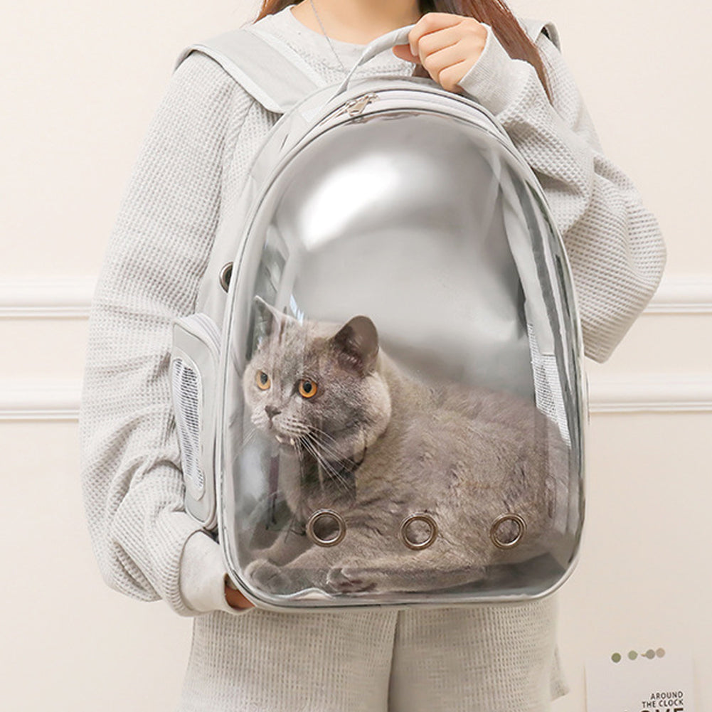 Transparent Capsule Pet Travel Backpack – Breathable Bubble Carrier for Cats and Small Pets