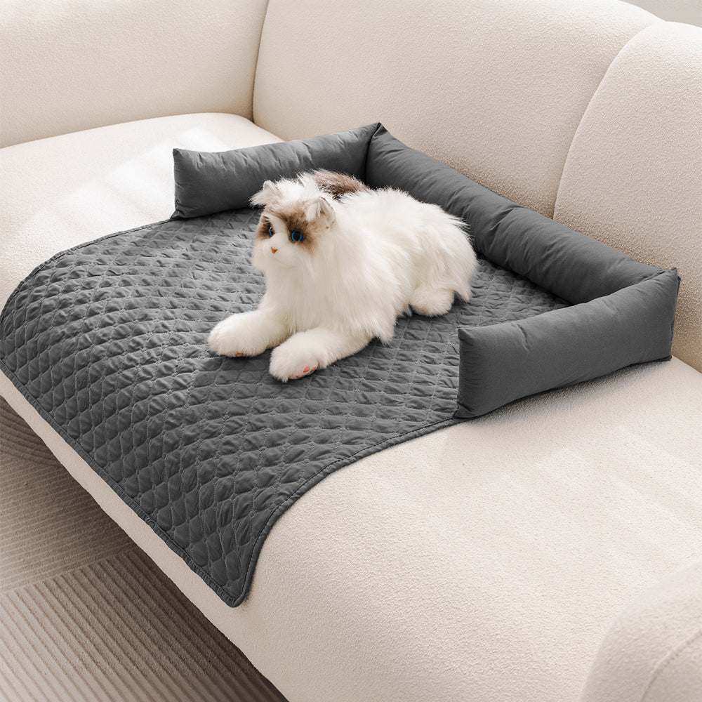 Waterproof Pet Bed Furniture Protector Mat with Pillow – Sofa Cover for Dogs & Cats