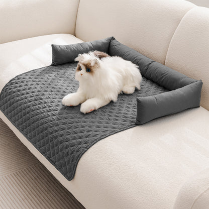 Waterproof Pet Bed Furniture Protector Mat with Pillow – Sofa Cover for Dogs & Cats